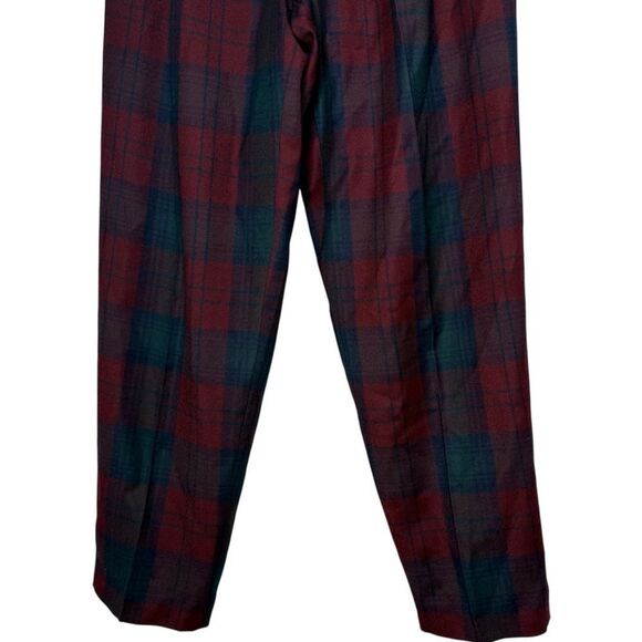 |VTG| GIORGIO SANT’ANGELO 80’s/90s Wool Plaid Tapered Leg Trousers - Picture 3 of 6
